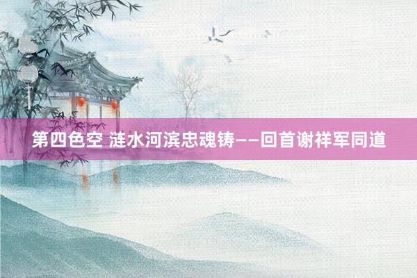 第四色空 涟水河滨忠魂铸——回首谢祥军同道