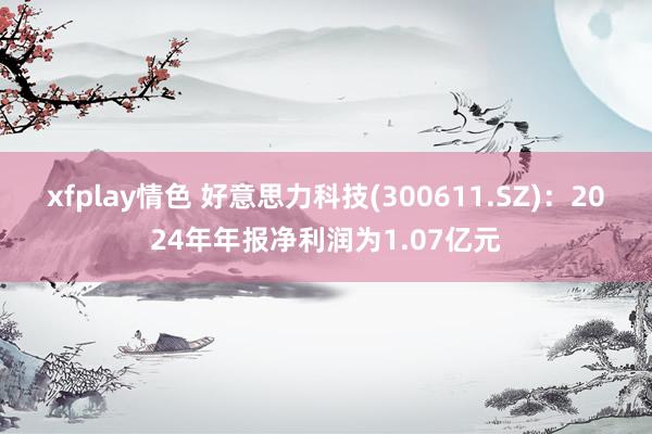 xfplay情色 好意思力科技(300611.SZ)：2024年年报净利润为1.07亿元