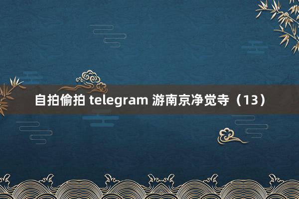 自拍偷拍 telegram 游南京净觉寺（13）